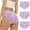 aac_Purple, variant on Womens 3 Pack Panties Plus Size Briefs Packs Leisure Breathable Loose Underwear for Women High Cut