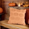 thumbnail image 2 of Funda de cojín Halloween Plu Sh 3D con bordado de calabaza, suave franela para sofá, decoración de fiesta (45 x 45 cm/40 x 40 cm, 5 colores), 2 of 4