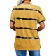 thumbnail image 3 of Qarigey Camiseta de algodón para mujer, blusa básica estampada holgada, ropa de diario para niñas, ropa de verano para fiesta de vacaciones en la Prendas para la parte del cuerpo Amarillo M Qarigey AP010364-17, 3 of 6