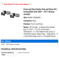 thumbnail image 2 of Front and Rear Brake Pad and Rotor Kit - Compatible with 2007 - 2011 Nissan Armada 2008 2009 2010, 2 of 2