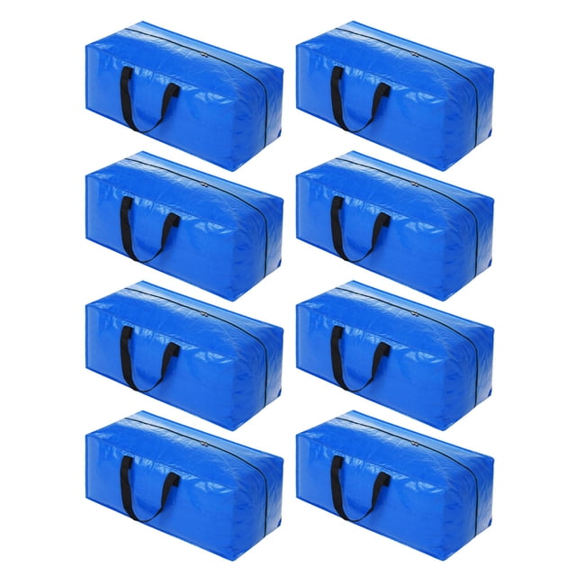 Bolsas de mudanza Acnusik extra grandes y resistentes, paquete de 8, azules