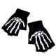 thumbnail image 1 of Venta de guantes sin dedos góticos de punto negros con huesos de esqueleto blancos Punk UK--, 1 of 1