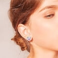 thumbnail image 7 of HANXIULIN Elegant Sapphire Earrings Women's Temperament Earrings Gold Plated Earrings Studs Jewelry Girls for Women Girls, 7 of 7