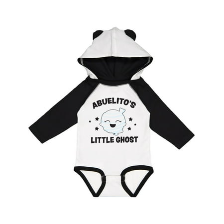 

Inktastic Cute Abuelito s Little Ghost with Stars Gift Baby Girl Long Sleeve Bodysuit