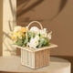 thumbnail image 4 of Cesta de almacenamiento con asa, ideal como regalo para playa, parque o patio, portátil y ligera. Cuadrado beige, 4 of 8