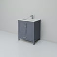 thumbnail image 5 of Jacques 30 in. W x 22 in. D Dark Grey Bath Vanity, White Quartz Top, and Faucet Set, 5 of 9