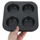 thumbnail image 2 of Moldes para muffins y pasteles, bandeja para horno de 4 rejillas, antiadherentes, para hornear cupcakes, para el hogar (negro), 2 of 8