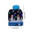 thumbnail image 2 of Sombrero de Navidad de punto Patrón de dibujos animados Sombrero cálido Suave Colorido Año Nuevo Regalos de Navidad, 2 of 3