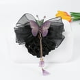 thumbnail image 3 of Eoperou Hair Net Elastic Tight Non-Slip Handmade Tassel Bow Decor Dress Up Headdress Women Hair Clip with Hair Net Bag Hair Accessories, 3 of 8