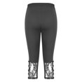 thumbnail image 5 of ABATAB Capris Leggings for Women Summer Dressy Yoga Cropped Pants Stretchy Lace Trim Workout Beach Crop Trousers, 5 of 7