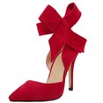 thumbnail image 3 of Ladies Sandals Heels Fashion Side Bow Design Pointed Toe Stilettos for Women, 3 of 7