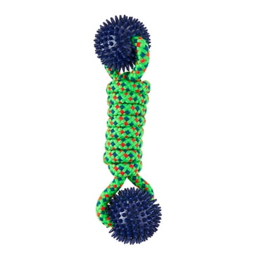 Vibrant Life Chomp and Tug Buddy Rope and Spikey Balls Dog Chew Toy