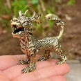 thumbnail image 6 of Lifelike Brass Mythical Beast Copper dragon  Statue Sculpture Collectible Table Decoration Figurine for Home Decor Gifts, Feng Shui Wealth, 6 of 10