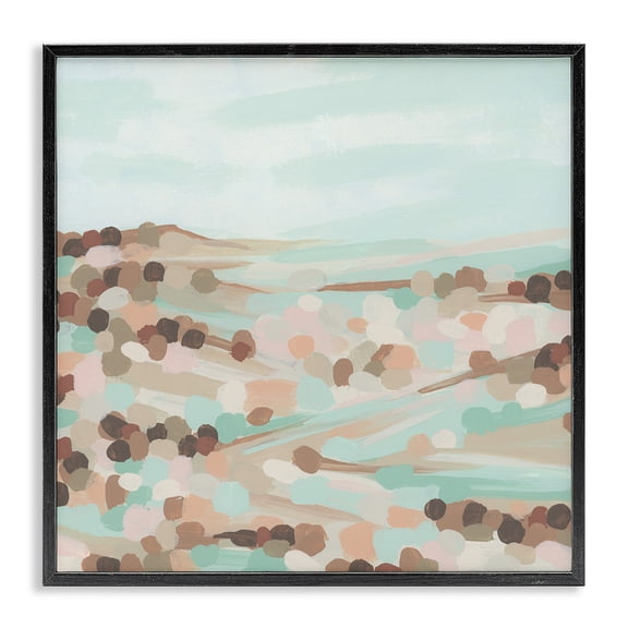 Stupell Industries Contemporary Impressionist Rural Landscape Black Framed Giclee Art, 12 x 12, by June Erica Vess