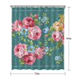 thumbnail image 5 of Pioneer Colorful Floral Shower Curtain for Bathroom Home Decor Bathtubs Waterproof Fabric Curtain with 12 Hooks 72x84in, 5 of 6
