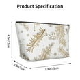 thumbnail image 5 of ZNDUO Travel Makeup Bag for Women Golden Pine Branch Texture Toiletry Bag, Multifunctional Storage Bag Cosmetic Bag Make Up Organizer, 5 of 7