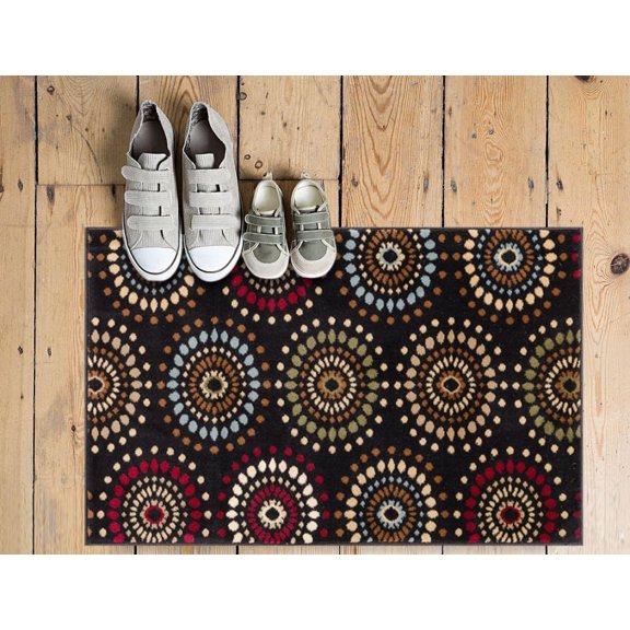 Well Woven Barclay Orchid Fields Modern Geometric Black 2'3" x 3'11" Area Rug