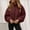 Wine, variant on Gamivast Fuzzy Fleece Jackets Women Full Zip Warm Stand Collar Long Sleeve Coats with Pockets Oversized Drop Shoulder Sherpa Jackets Fall Fashion Outfits 2025