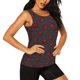 thumbnail image 2 of Balery Red Ladybugs On Dark Background Camiseta sin mangas estampada ligera para mujer, tops de entrenamiento sin mangas, camisetas de yoga transpirables de secado rápido.-X-Large, 2 of 7