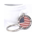 thumbnail image 5 of 4th of July Keychain Stainless Steel USA Flag Patriotic Charm Keyring Independence Day Souvenirs Gifts for Patriotic Party supplies Festivities Birthday xmas Gift for Men Women, 5 of 6