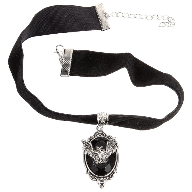 Collar punk para hombre Collar vintage Collar con colgante de murciélago Collar gótico