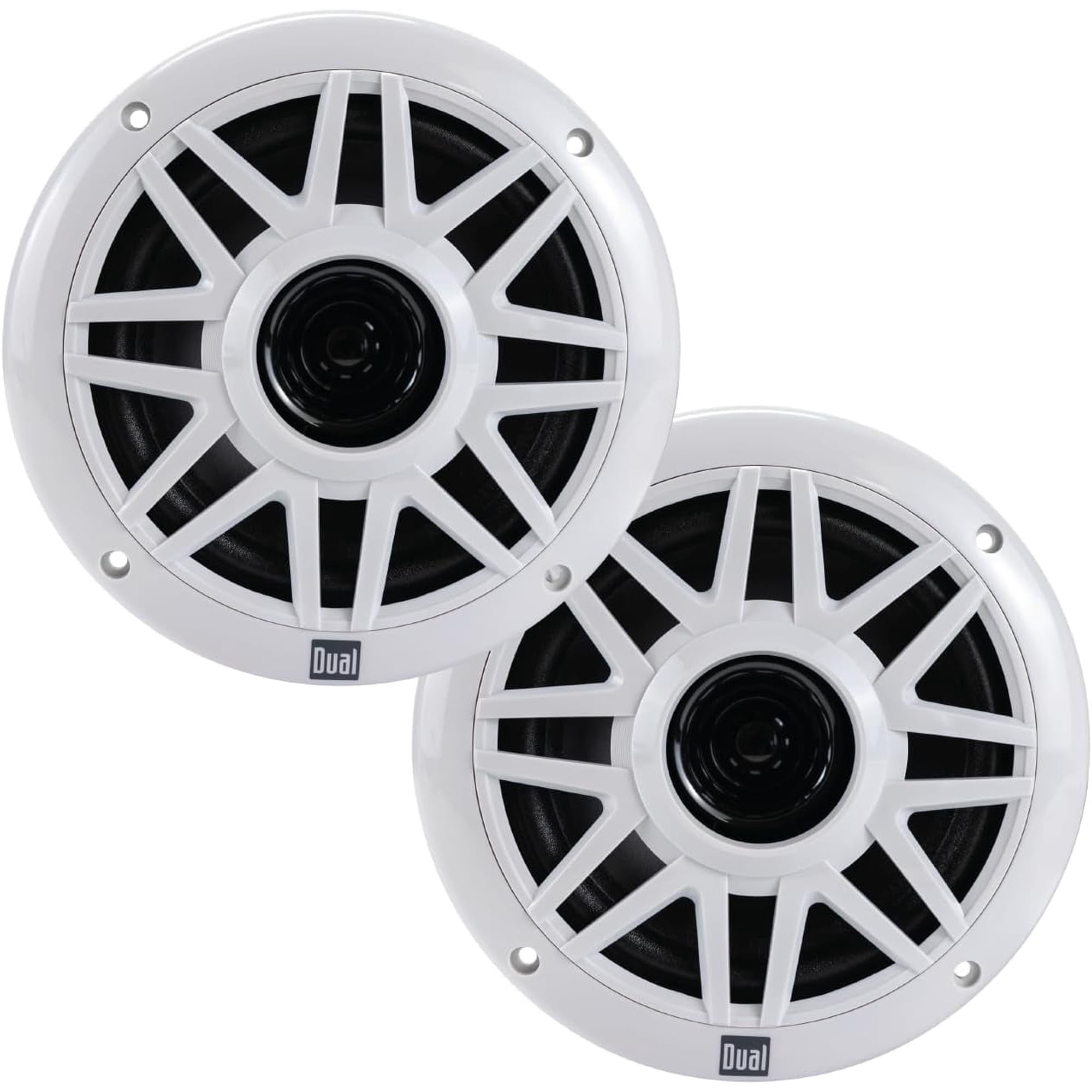 Dual DMP623 6.5" Marine Boat Speakers Pair | 100W Peak | UV/Waterproof | White
