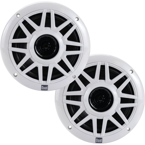 Dual DMP623 6.5" Marine Boat Speakers Pair | 100W Peak | UV/Waterproof | White