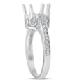 thumbnail image 3 of Pompeii 1/3ct Vintage 14K White Gold Diamond Engagement Ring Setting (G/H,I1), 3 of 4