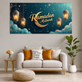 thumbnail image 7 of Ramadan Mubarak Lanterns Moon Stars Backdrop Banner Party Supplies Photography Props Decorations Arabic Wedding Ramadan Kareem Islamic Festival, 7 of 7