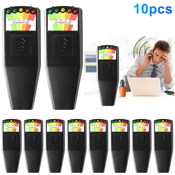 K2 5 LED Gauss EMF LCD Probador Radiación Campo Electromagnético (negro)