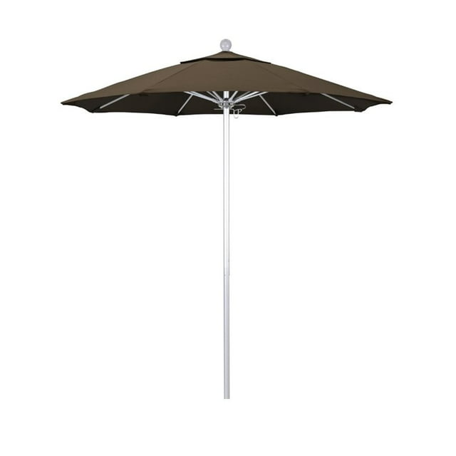 California Umbrella Venture 7.5' Silver Market Umbrella in Cocoa