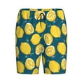 thumbnail image 3 of Picia Lemon Pajama Shorts for Men, Men's Pajama Bottoms, Sleepwear,Short Pajama Pants-Medium, 3 of 9