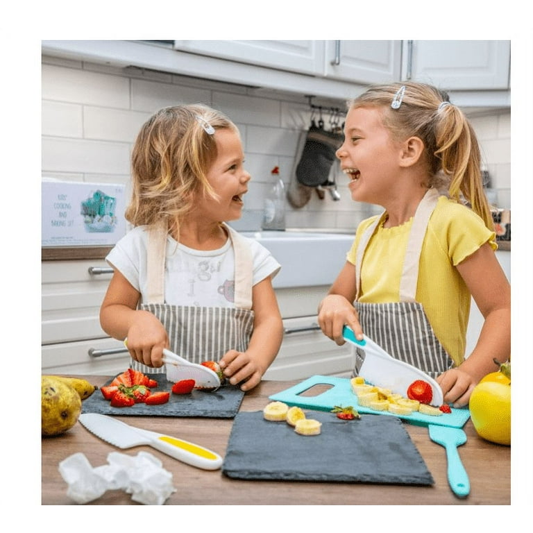 Emual Kids Kitchen Knife 3 Piece Safe Nylon Cooking Plastic Knives for Kids Toddler Children Cooking Knife Set for Cutting Lettuce Knife Salad