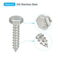 thumbnail image 3 of Unique Bargains Hex Head Lag Screws Bolts, 1/4' x 1-1/4' 304 Stainless Steel Partial Thread Wood Screws, 10 Pack, 3 of 6