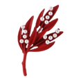 thumbnail image 4 of Broche de forma de hoja jinwen Rojo para Mujer, 4 of 8
