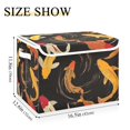 thumbnail image 5 of Yayeee Collapsible Storage Bin with Lid Fabric Closet Decorative Basket with Handles, Black Fish Pattern, 5 of 7