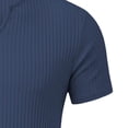 thumbnail image 6 of Daiosportswear Muscle Shirts for Men Ribbed Knit Slim Fit Short Sleeve Notch V Neck T Shirts Summer Gym Workout Athletic Tees Tops Navy XXXL(XXXL), 6 of 6