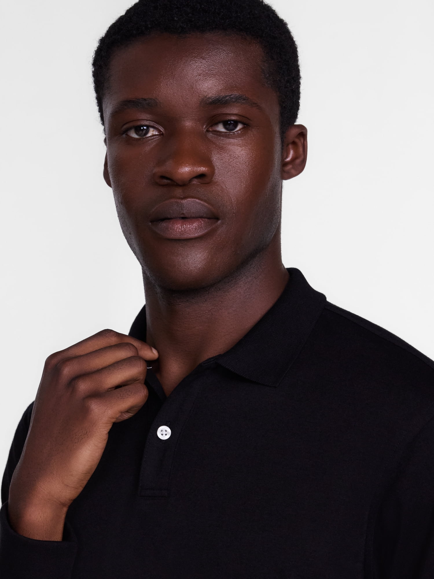 George Men's Interlock Polo Shirt with Long Sleeves, Sizes S-5XB