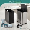 thumbnail image 6 of HOLDN’ STORAGE 6L Compost Bin Kitchen for Countertop, Hang-on Cabinet Door, Small Trash Can with Lid, Odor Control, Stainless Steel, Fingerprint-Resistant, for Bathroom, RV, Office, 6 of 7