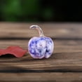 thumbnail image 4 of Natural Semi-Precious Stone Mini Pumpkin Hand-Polished Decor - Amethyst Rose Quartz Thanksgiving Halloween Miniature Scene(Blue), 4 of 6