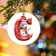 thumbnail image 3 of LanSuare 26 Initial Christmas Ornament with Snowman, 2.8Inch Personalized Christmas Pendant for Christmas Tree Ornaments, Christmas Hanging Decoration（C）, 3 of 5