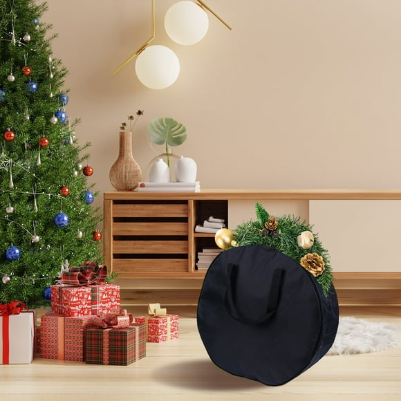 EGNMCR Décoration de Chambre, Décoration Intérieure, Sac de Rangement pour Couronne, Conteneur de Couronnes avec Poignées, Sac de Rangement pour Tuyau de Jardin, Organisateur de Tuyau de Véhicule Récréatif, Sac de Rangement pour Tuyau