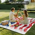 thumbnail image 5 of Fsddascl American Flag Outdoor Rug for Patio/Deck/Porch, Non-Slip Large Area Rug 5 x 8 Ft, Red Blue Watercolor USA Flag Indoor Outdoor Rugs Washable Area Rugs, Reversible Camping Rug Carpet Runner, 5 of 5