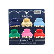 Packed Party Keep It Together Multi-Color Rainbow Claw Hair Clips, 6 CT.