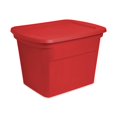 thumbnail image 2 of Sterilite 18 Gallon Plastic Stackable Storage Tote Container, Red (8 Pack), 2 of 6