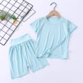 thumbnail image 4 of Baby Boy's Clothing Toddler Boy Clothes Set Kids Summer Cotton Round Neck Short-sleeved Basketball 18-24 Months 2t 3t 4t 5t 6t Tops Shorts T-Shirt with Solid 2Pcs Outfit 2 Piece, 4 of 5