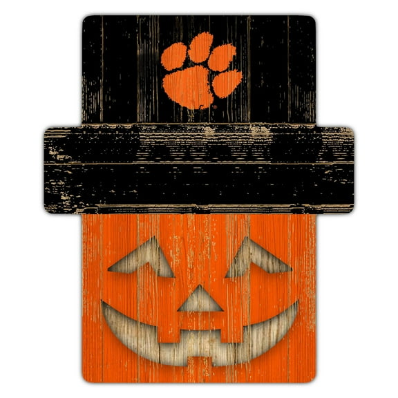 Clemson Tigers 12" x 12" Jack-O-Lantern Display