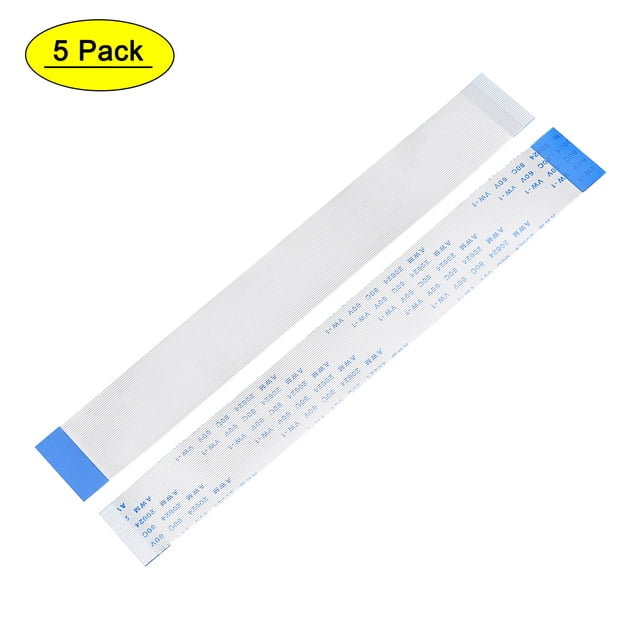 Unique Bargains 40pins Flexible Flat Cable FPC FFC B Type Ribbon Cable PE White 5Pcs