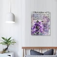 thumbnail image 4 of Nawypu  Inspirational Quotes and Purple Butterfly Canvas Wall Art Lavender Floral with Green Leaf Wall Art for Bathroom Living Room Bedroom Vintage Picture Wall Decor Framed Bedroom Wall Art, 4 of 5