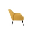 thumbnail image 5 of Accent Chair, Upholstered Armchair with Tufted Back and Armrest, Modern Mid Century Single Sofa Chair with Metal Legs Velvet Reading Chair for Living Room Bedroom Office, Easy Assemble, Yellow, 5 of 9